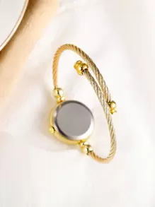 2 pièces/set Montre à quartz à aiguille ronde comme cadeau pour les étudiants retournant à l'école