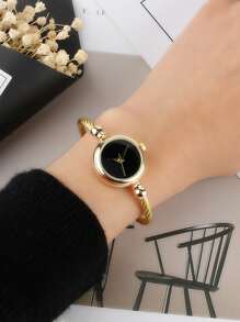 2 pièces/set Montre à quartz à aiguille ronde comme cadeau pour les étudiants retournant à l'école