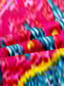 3pcs/set Geometric Graphic Duvet Cover Set Without Filler, Boho Polyester Geometric & Flower Pattern Duvet Cover Set (1pc Comforter Cover & 2pcs Pillowcase) For Bedroom - Multicolor - View 3