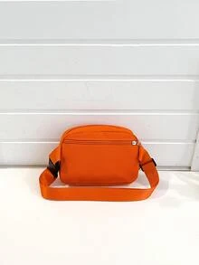 Minimalist Bum Bag Mini Neon Orange For Sport - Burnt Orange - View 2