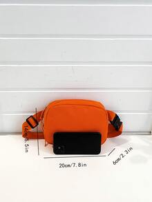 Minimalist Bum Bag Mini Neon Orange For Sport - Burnt Orange - View 3