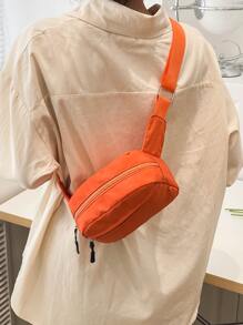 Minimalist Bum Bag Mini Neon Orange For Sport - Orange - View 2