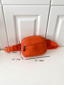 Minimalist Bum Bag Mini Neon Orange For Sport - Orange - View 4