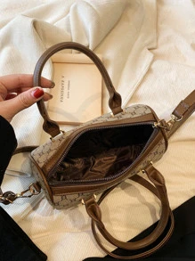 SHIMEINI 1 chiếc túi xách Boston họa tiết hoa cổ điển thời trang mới 2025, túi đeo vai phù hợp cho phụ nữ sử dụng hàng ngày, đi làm, đi làm, đi nghỉ, ngày lễ, hẹn hò, làm quà tặng - Nhiều màu - Xem 4