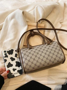 SHIMEINI 1 chiếc túi xách Boston họa tiết hoa cổ điển thời trang mới 2025, túi đeo vai phù hợp cho phụ nữ sử dụng hàng ngày, đi làm, đi làm, đi nghỉ, ngày lễ, hẹn hò, làm quà tặng - Nhiều màu - Xem 6