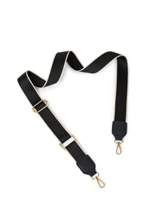 Adjustable Bag Strap Contrast Trim For Bag - Black and White - View 1