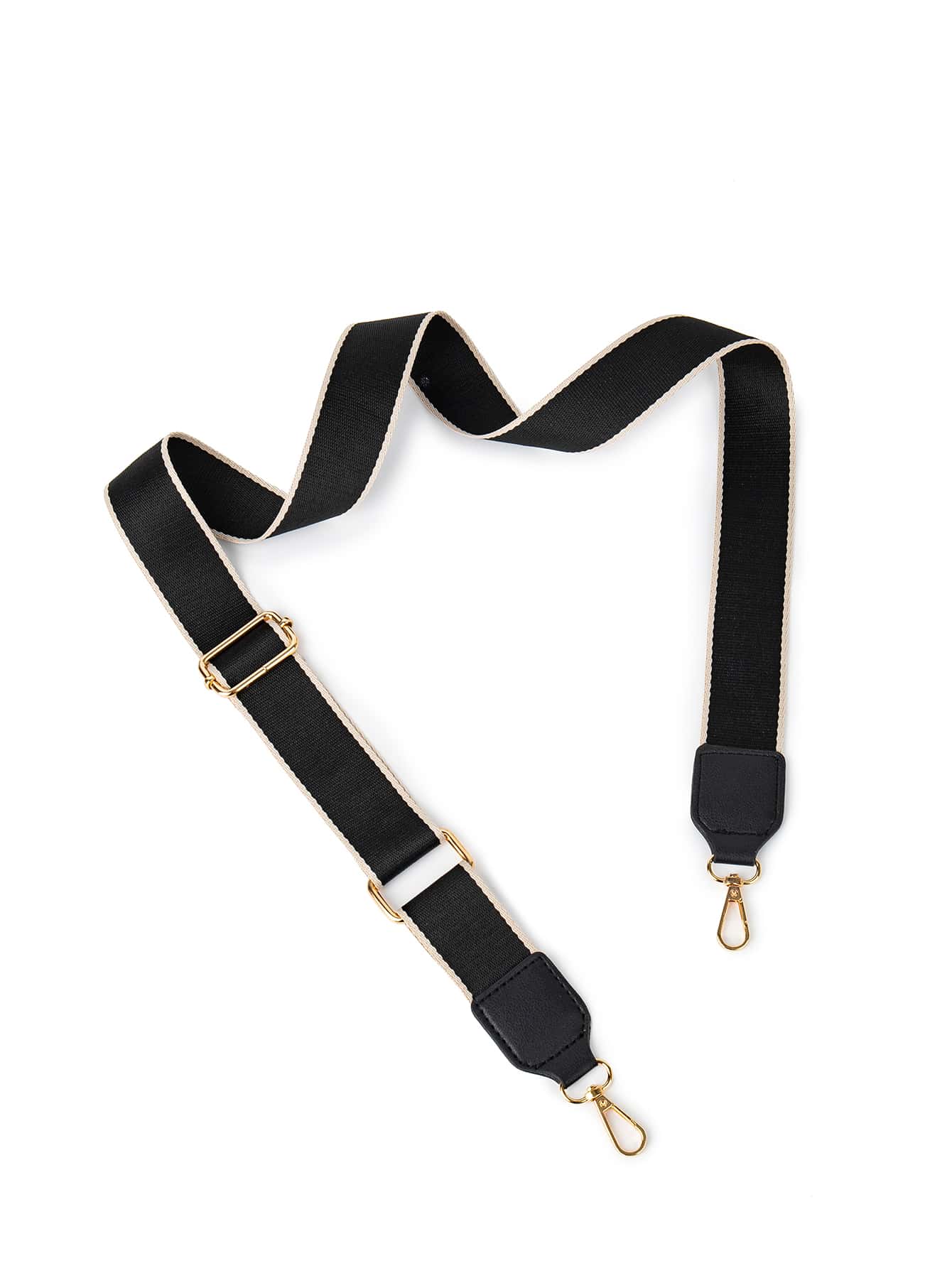 Adjustable Bag Strap Contrast Trim For Bag - Black and White - View 1