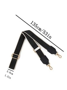 Adjustable Bag Strap Contrast Trim For Bag - Black and White - View 6