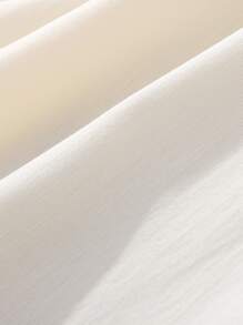 少女泡泡袖高低不規則襯衫