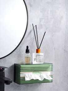 1 gói Hộp đựng khăn giấy trong suốt treo tường, Hộp đựng khăn giấy gia dụng bằng nhựa - trắng - Xem 3