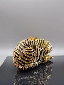 Trang trí Rhinestone Túi mới lạ Thiết kế hổ cho bữa tiệc, Ví cô dâu hoàn hảo cho các sự kiện đám cưới, vũ hội & tiệc tùng - Vàng - Xem 7