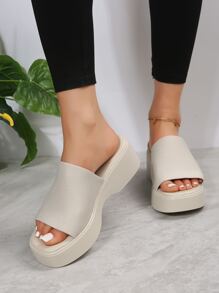 女士極簡坡跟時尚戶外涼鞋 - 彩色 - 查看 6