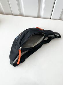 日常生活用標語圖形腰包前拉鍊