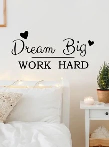 1 PVC Decal Dán Tường, Decal Dán Tường Đồ Họa Khẩu Hiệu Hiện Đại Cho Gia Đình - màu đen - Xem 2