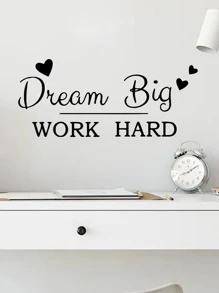 1 PVC Decal Dán Tường, Decal Dán Tường Đồ Họa Khẩu Hiệu Hiện Đại Cho Gia Đình - màu đen - Xem 3