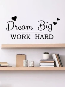 1 PVC Decal Dán Tường, Decal Dán Tường Đồ Họa Khẩu Hiệu Hiện Đại Cho Gia Đình - màu đen - Xem 4