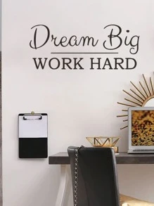 1 PVC Decal Dán Tường, Decal Dán Tường Đồ Họa Khẩu Hiệu Hiện Đại Cho Gia Đình - màu đen - Xem 6