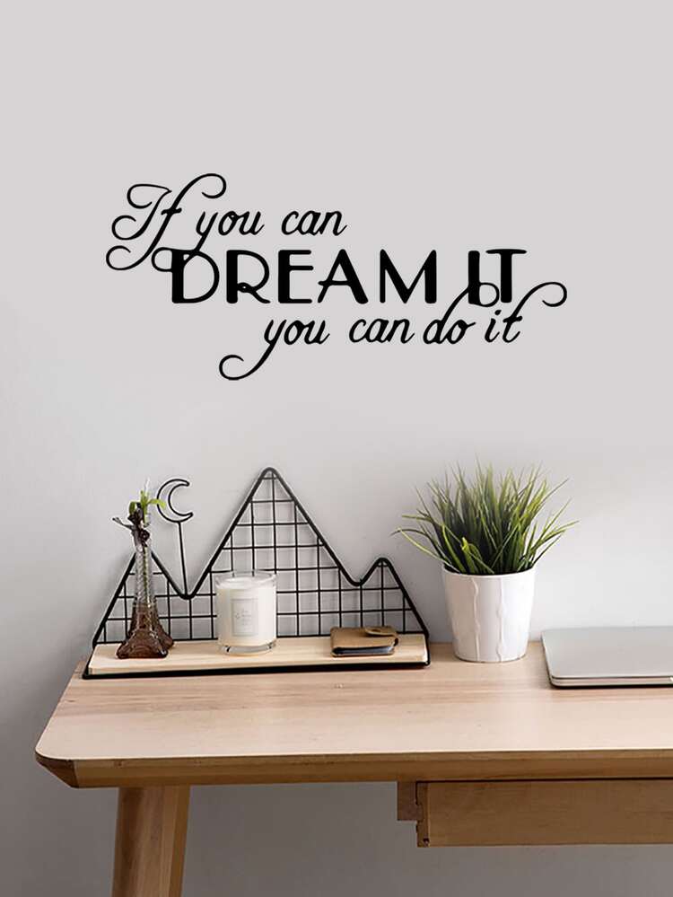 מדבקת קיר PVC 1 יחידה, מדבקות קיר גרפיות בסיסמא מודרנית לבית - שחור - ראה 6