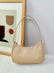 小流浪包卡其色極簡適用於日常 - 杏色 - 查看 3