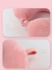 1pc Random Color Neck Pillow, Cervical Pillow For Nap, Travel Portable U-Shaped Pillow - Dusty Pink - View 3