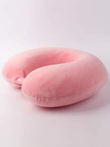 1pc Random Color Neck Pillow, Cervical Pillow For Nap, Travel Portable U-Shaped Pillow - Dusty Pink - View 4