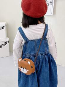 Cartoon Bear Design Novelty Bag Cute PU - Brown - View 3
