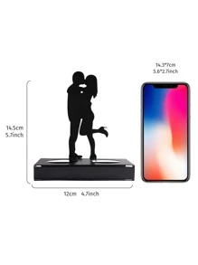 Candelabro de hierro de 1 pieza, soporte de vela de decoración de figura creativa para el hogar - Negro - Ver 3