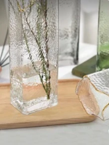 Florero de cristal de 1 pieza, jarrón transparente nórdico para flores - transparente - Ver 5