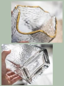 Florero de cristal de 1 pieza, jarrón transparente nórdico para flores - transparente - Ver 6