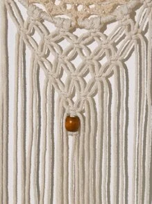 1PC Gancho de corda feito à mão Renda Dream Catcher Decoração de parede, Decoração para casa, Decoração de quarto, Decoração de parede - Bege - Ver 4