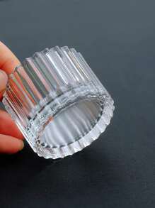 4pcs Glass Candle Holder Set, Transparent Candlestick - Clear - View 4