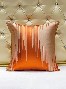 1 funda de cojín de dos tonos, funda de almohada decorativa con bordado modernista para el hogar - Naranja - Ver 3