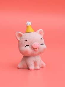 1pc Polyresin Decoration Craft, Cute Pig Design Decoration Object For Home - Multicolor - View 1
