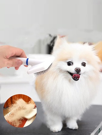 1入組雙色寵物脫毛劑梳子