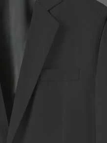 Manfinity AFTRDRK Men Single Button Blazer & Suit Trousers - Black - View 6