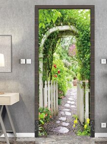 1 PVC Miếng Dán Cửa Sáng Tạo Hoa Văn Phong Cảnh Trang Trí Cửa Tự Dán Miếng Dán Kính Cường Lực Cho Gia Đình - Nhiều màu - Xem 1