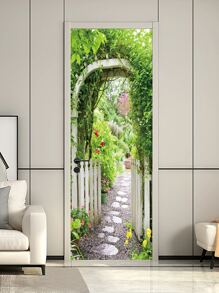 1 PVC Miếng Dán Cửa Sáng Tạo Hoa Văn Phong Cảnh Trang Trí Cửa Tự Dán Miếng Dán Kính Cường Lực Cho Gia Đình - Nhiều màu - Xem 6