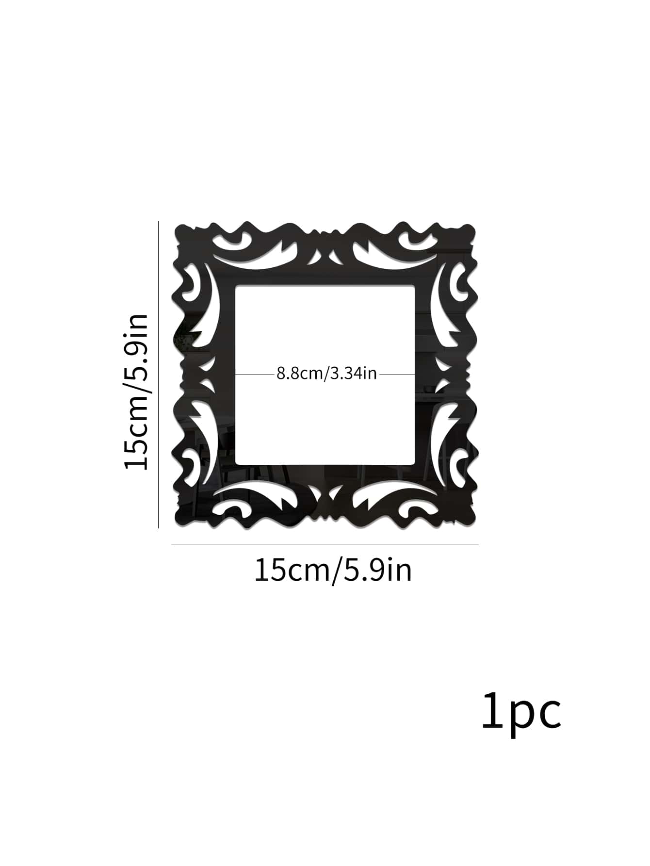 1pc Mirror Wall Switch Sticker, Wall Decor, Minimalist Black,Stickers,Wall Decal, Vinyl Decal For Home Decorations,Spring Decoration Items Refresh Your Home,Rama Decoration Stickers Gifts Birthday Graduation