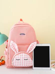 4pcs Bag Set Backpack Tote Crossbody Bag Pencil Case For School - Multicolor - View 4