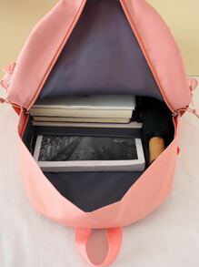 4pcs Bag Set Backpack Tote Crossbody Bag Pencil Case For School - Multicolor - View 6