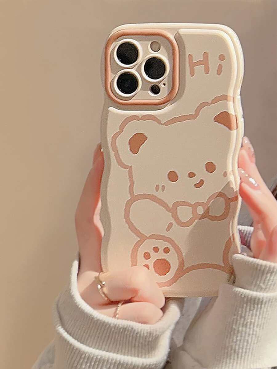 Ốp điện thoại in hình gấu hoạt hình tương thích với iPhone 15/15Pro/15Plus/15Promax - Nhiều màu - Xem 1