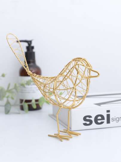 1入組鐵裝飾用品現代小鳥設計裝飾物件