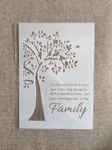 1 件白色塑膠 A4 家譜繪畫模板 - 白色 - 查看 1