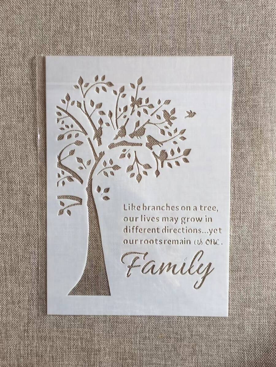 1 件白色塑膠 A4 家譜繪畫模板 - 白色 - 查看 1