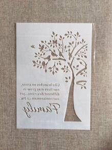 1 件白色塑膠 A4 家譜繪畫模板 - 白色 - 查看 2