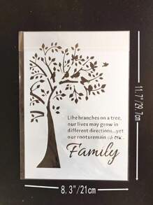 1 件白色塑膠 A4 家譜繪畫模板 - 白色 - 查看 3