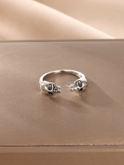 Skull Decor Cuff Ring
