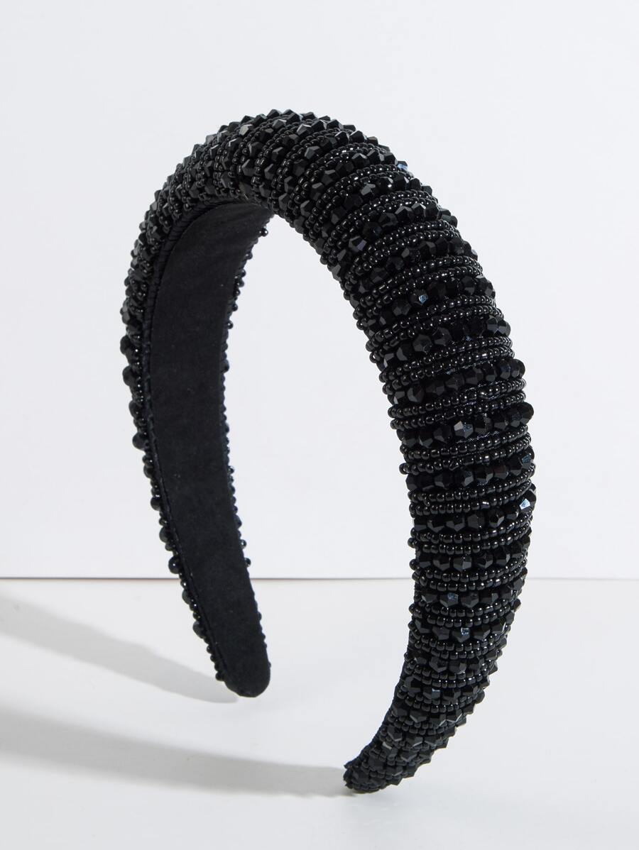 1入組女士水晶珠裝飾豪華風格的頭帶，適用於聚會約會旅行優雅的頭飾