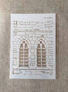 1pc White Plastic A4 Size Window Painting Template