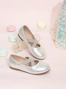 Giày búp bê trẻ em - Bạc - Xem 4